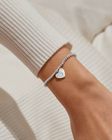 The Joma Jewellery Christmas A Little Peace, Love And Joy Bracelet in Silver Plating