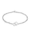 The Joma Jewellery Forever Yours Make Your Own Luck Bracelet in Silver Plating