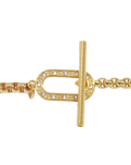 Evermore Oval T-Bar Bracelet in Gold Plating