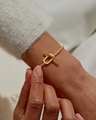 Evermore Oval T-Bar Bracelet in Gold Plating