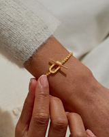 Evermore Oval T-Bar Bracelet in Gold Plating