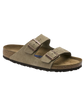 Arizona Soft Footbed Suede Leather Sandals in Taupe
