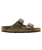 Arizona Soft Footbed Suede Leather Sandals in Taupe