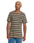 The Volcom Mens Taction T-Shirt in Khaki