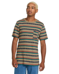 The Volcom Mens Taction T-Shirt in Khaki