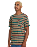 The Volcom Mens Taction T-Shirt in Khaki