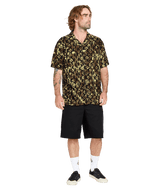 The Volcom Mens Bold Moves Shirt in Ginger Brown