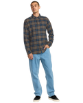 Caden Plaid Shirt in Navy