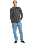 Caden Plaid Shirt in Navy