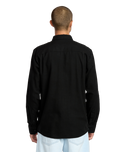 The Volcom Mens Caden Solid Shirt in Antique Black