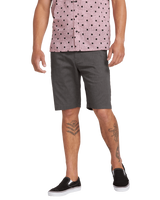 The Volcom Mens Frickin Modern Stretch Walkshorts in Charcoal Heather