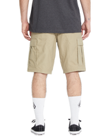 The Volcom Mens Strange Tripper Walkshorts in Khaki