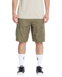 The Volcom Mens Strange Tripper Walkshorts in Wintermoss