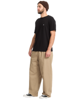 Baggos Pleat Trousers in Khaki