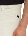 The Volcom Mens Kraftsman Trousers in Dirty White