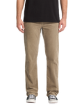 The Volcom Mens Solver 5 Pocket Cord Trousers in Brindle