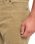 The Volcom Mens Solver 5 Pocket Cord Trousers in Khaki
