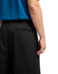 The Volcom Mens Baggos Pleat Trousers in Black