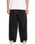 The Volcom Mens Chillow Pleat Trousers in Antique Black