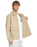 The Volcom Mens Barton Jacket in Khaki