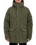 The Volcom Mens Starget 5K Technical Jacket in Military