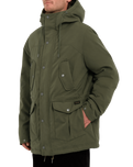 The Volcom Mens Starget 5K Technical Jacket in Military