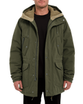 The Volcom Mens Starget 5K Technical Jacket in Military