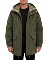 The Volcom Mens Starget 5K Technical Jacket in Military
