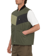 The Volcom Mens Prysmer Gilet in Squadron Green
