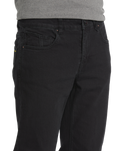 The Volcom Mens Solver Denim Jeans in Blackout