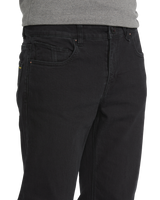 The Volcom Mens Solver Denim Jeans in Blackout