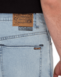 The Volcom Mens Billow Denim Shorts in Desert Dirt Indigo