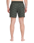 Lido Print Swimshorts in Squadron Green