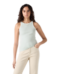 Essential Racer Vest in Pale Blue Garment Dye