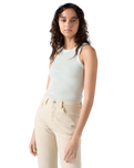 Essential Racer Vest in Pale Blue Garment Dye