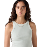 Essential Racer Vest in Pale Blue Garment Dye