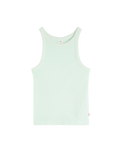 Essential Racer Vest in Pale Blue Garment Dye