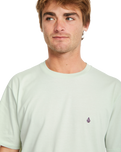 The Volcom Mens Stone Blanks T-Shirt in Carolina Blue