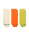 The Stance Mens Icon Quarter Socks (3 Pack) in Canvas