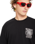 The Volcom Mens Deep Trance T-Shirt in Black