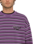 The Volcom Mens Rayeah Sweatshirt in Deep Purple