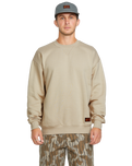 The Volcom Mens Operators Crew Sweatshirt in Light Khaki