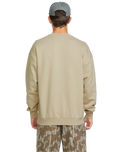 The Volcom Mens Operators Crew Sweatshirt in Light Khaki