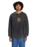 The Volcom Mens Bob Mollema Crew Sweatshirt in Light Acid Black