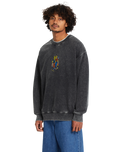 The Volcom Mens Bob Mollema Crew Sweatshirt in Light Acid Black