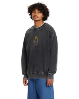 The Volcom Mens Bob Mollema Crew Sweatshirt in Light Acid Black