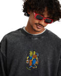 The Volcom Mens Bob Mollema Crew Sweatshirt in Light Acid Black