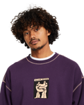 The Volcom Mens Podcol Crew Sweatshirt in Grape Royale