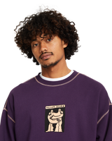 The Volcom Mens Podcol Crew Sweatshirt in Grape Royale
