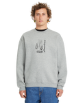 The Volcom Mens Noder Crew Sweatshirt in Heather Grey